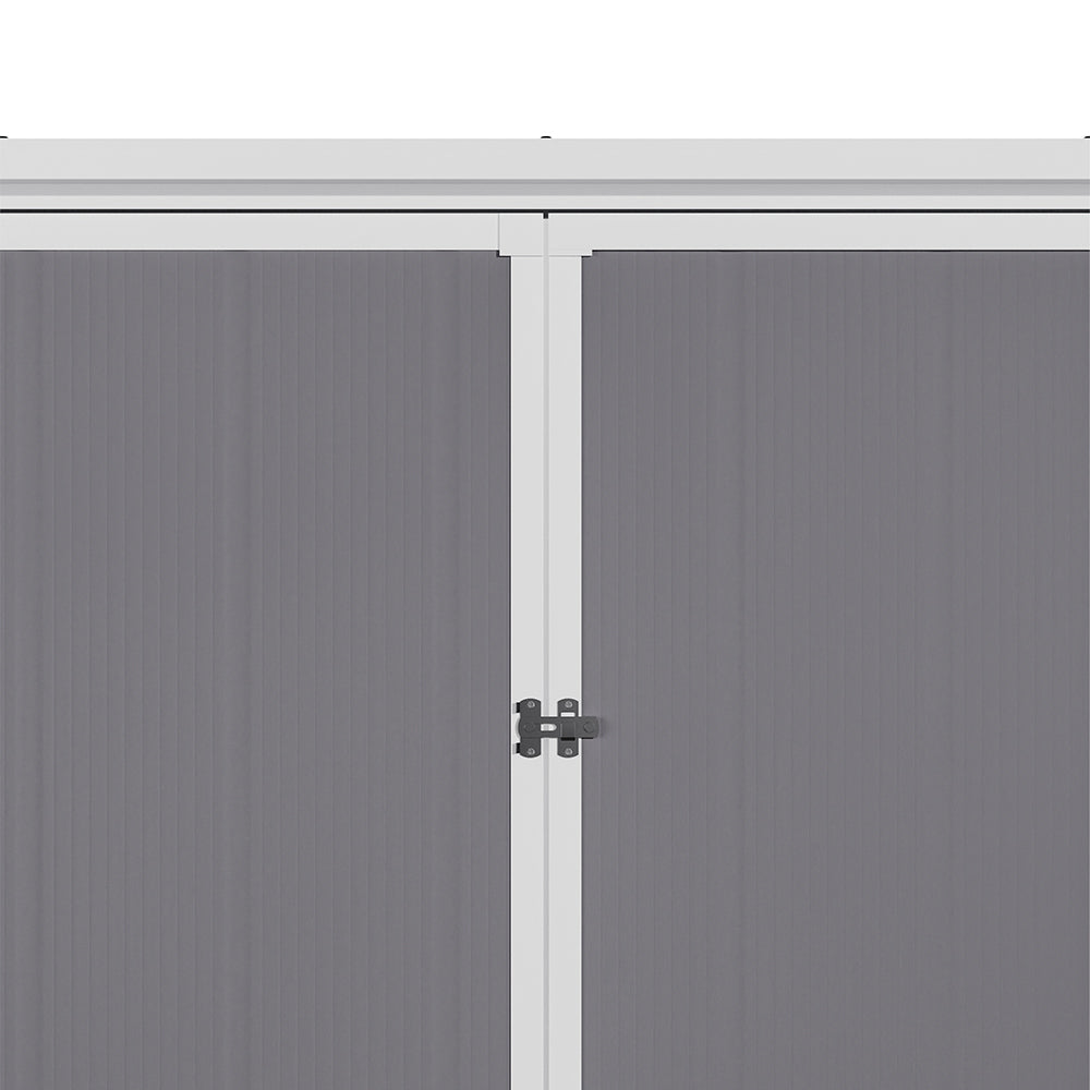 5x2ft Grey Aluminum Alloy Garden Bin Storage Shed