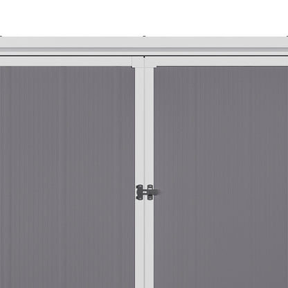 5x2ft Grey Aluminum Alloy Garden Bin Storage Shed