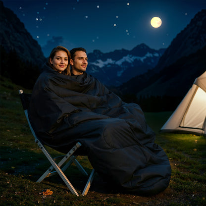 Large Double Sleeping Bag with Two Pillows