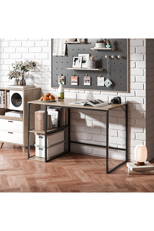 Wooden Office Study Desk with Shelves