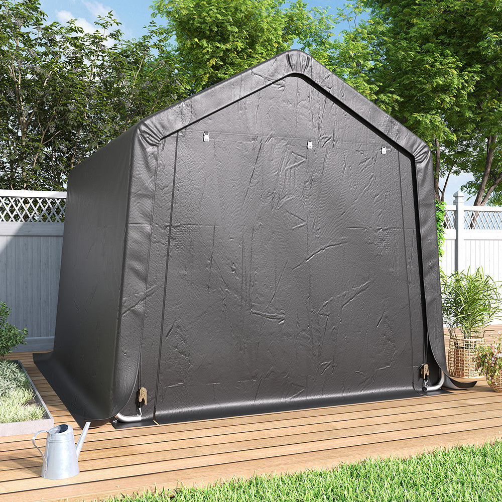 8x8FT Galvanized Tube Storage Shed
