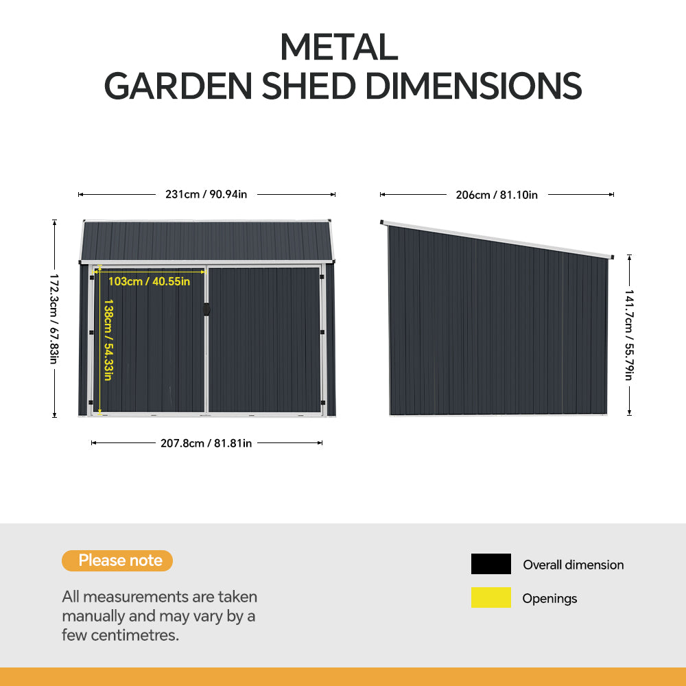 Outdoor Metal Storage Shed For 5 Bicycles