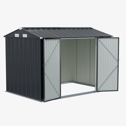 10x7 FT Large Metal Garden Tool Storage Shed