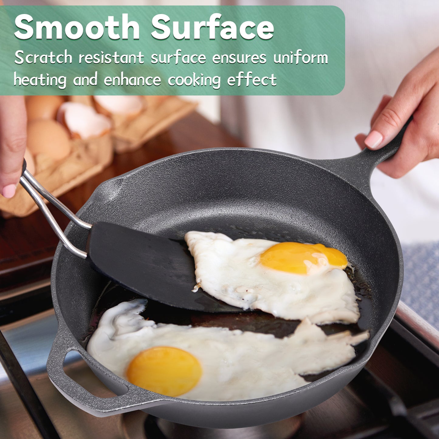 Cast Iron Frying Pan with Handles