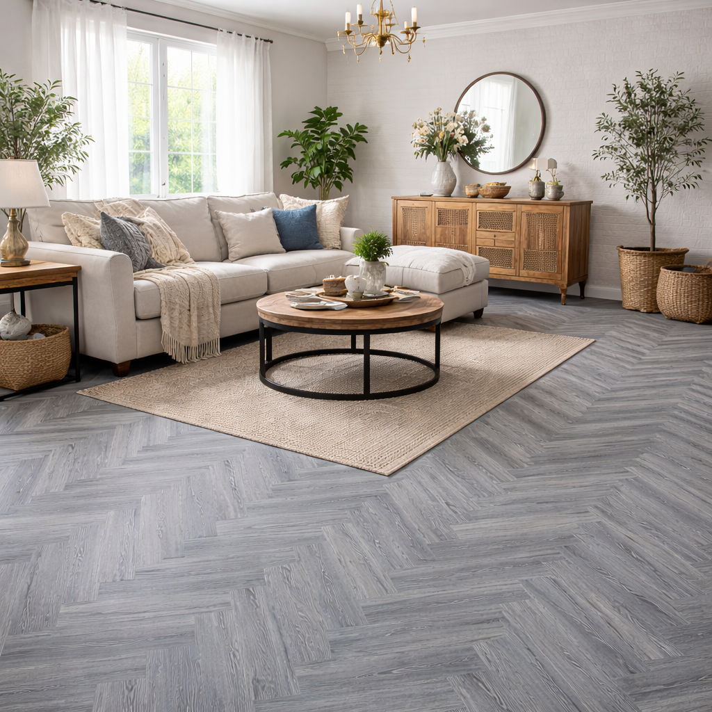 Rustic Style Wood Plank PVC Flooring