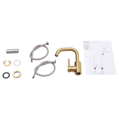 Gold Arc Single-Handle Faucet with Swivel Spout