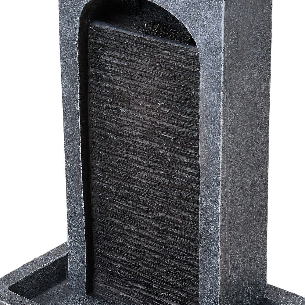 LED Outdoor Solar Slate Effect Garden Water Fountain