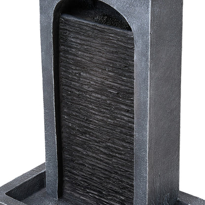 LED Outdoor Solar Slate Effect Garden Water Fountain
