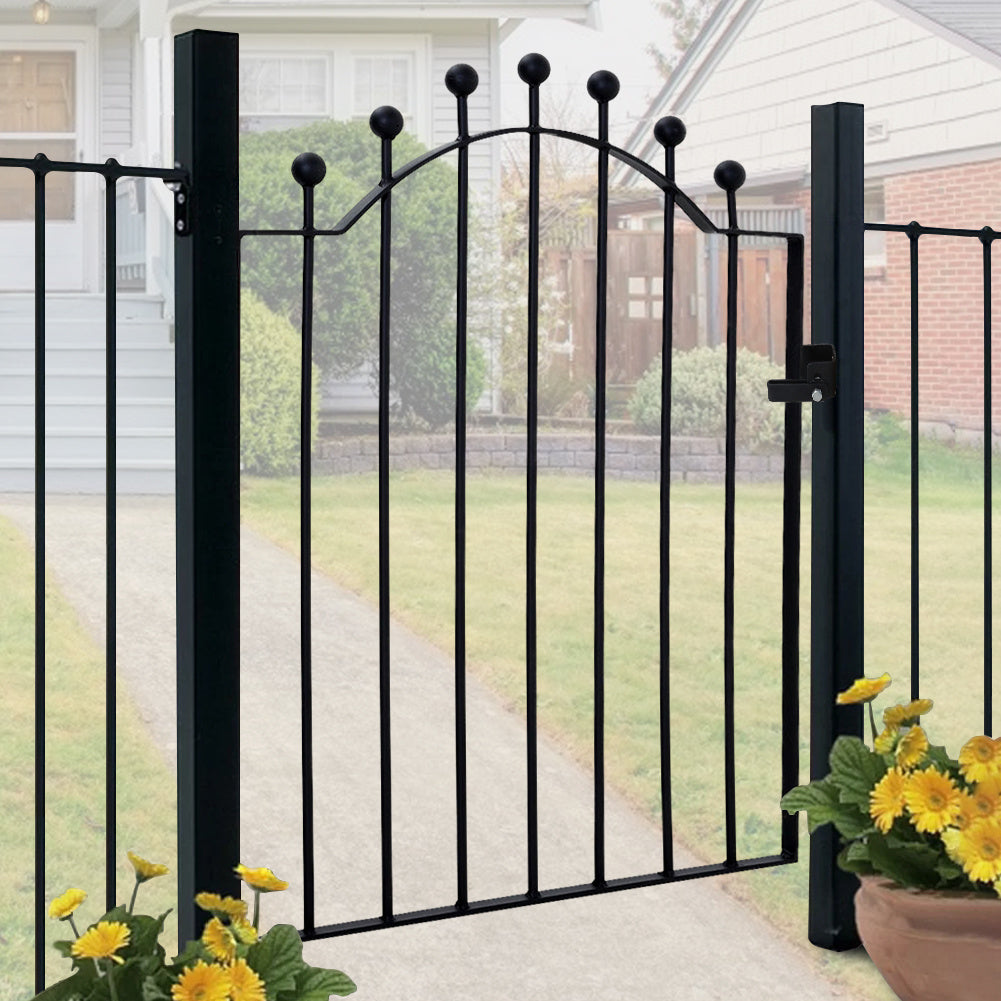 Black Wrought Iron Garden Gate