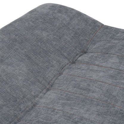 190cm Wide Grey 3 Seater Sofa Linen Convertible Sofa Bed with 2 Pillows