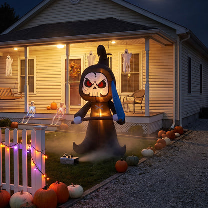 6.6FT Halloween Inflatable Grim Reaper Decoration with Built-in Lights