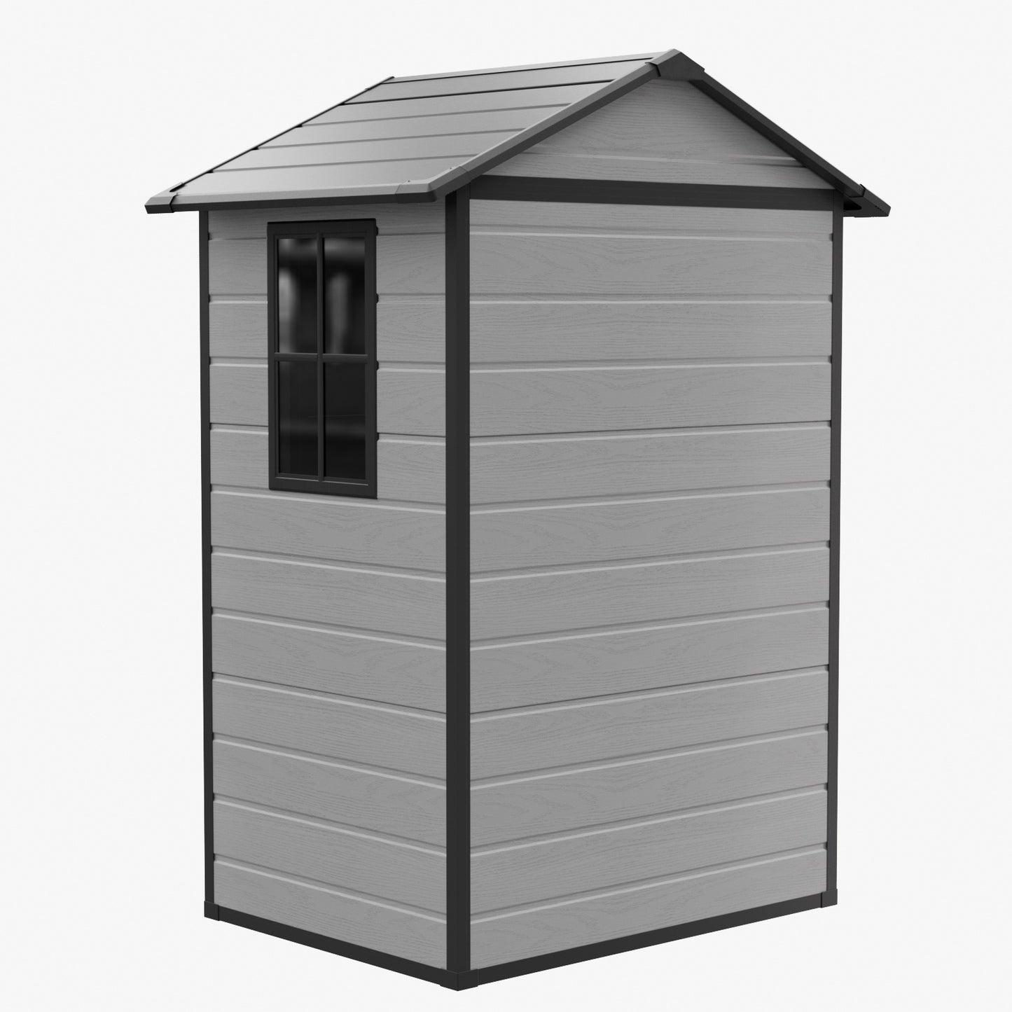 4.4 x 3.4FT Garden Plastic Storage Shed with Lockable Hinge Door