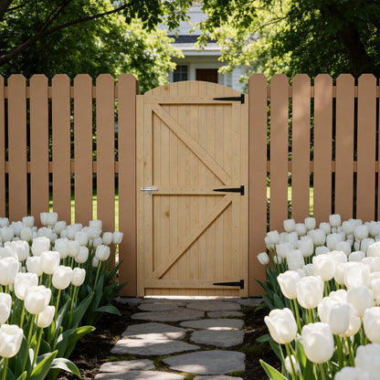 83cm W Arch Top Strong Garden Gate with Latch