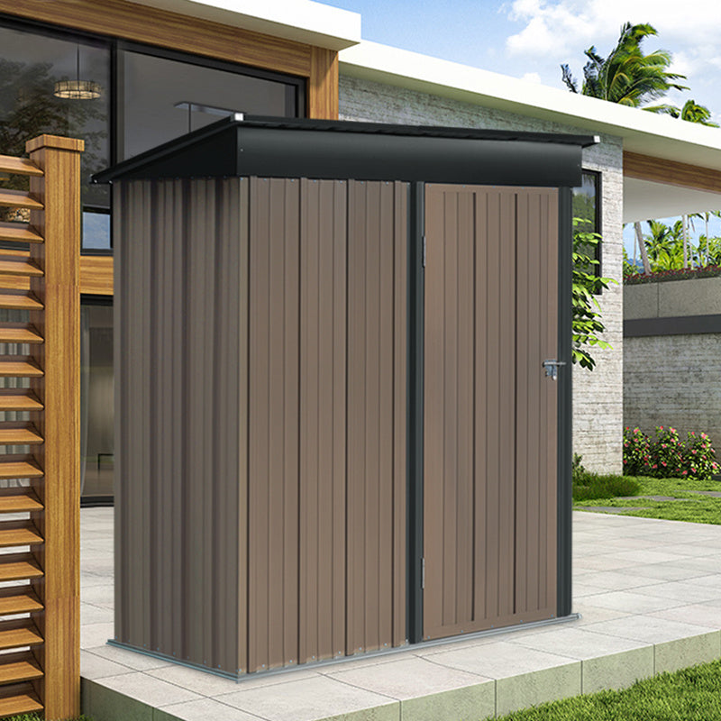 Steel Garden Tool Storage Shed with Gabled Roof Top