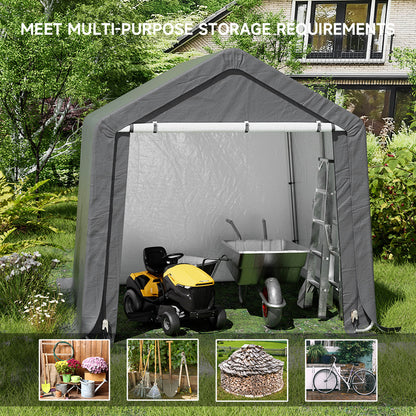 8x8FT Galvanized Tube Storage Shed