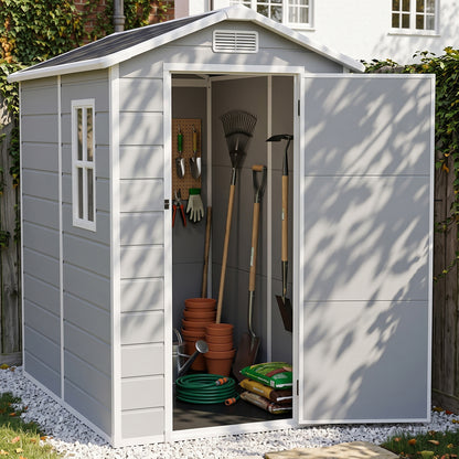 4x6 FT Outdoor Garden Plastic Storage Shed