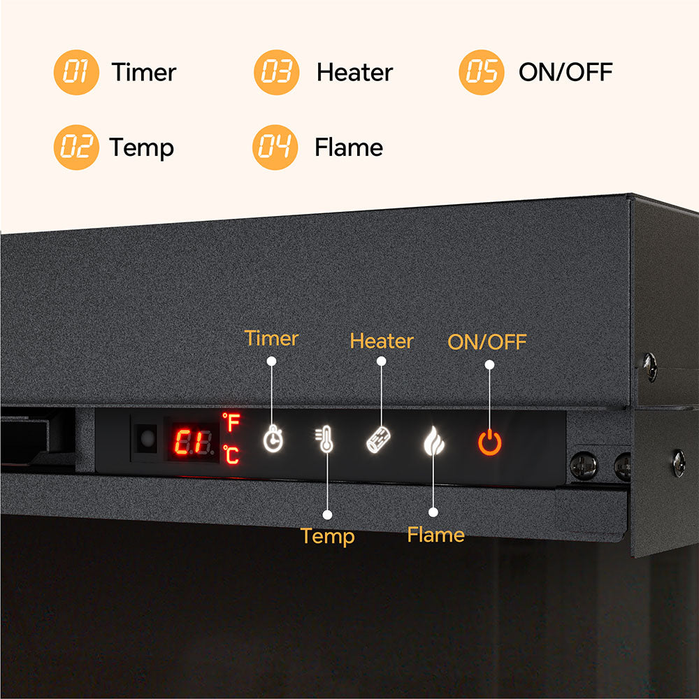 Electric Fireplace with Remote Control