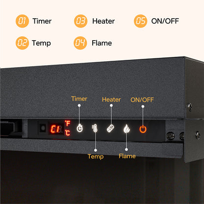 Electric Fireplace with Remote Control