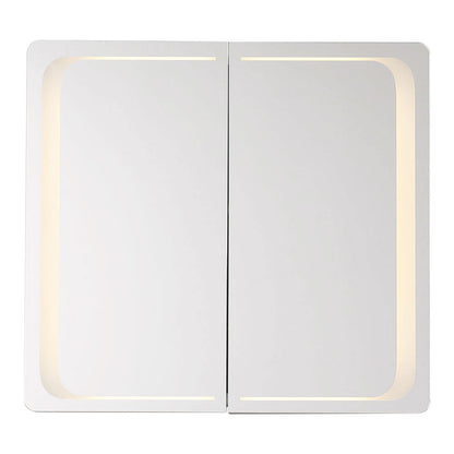 Double-Sided Door Mirror Cabinet with LED Lighting