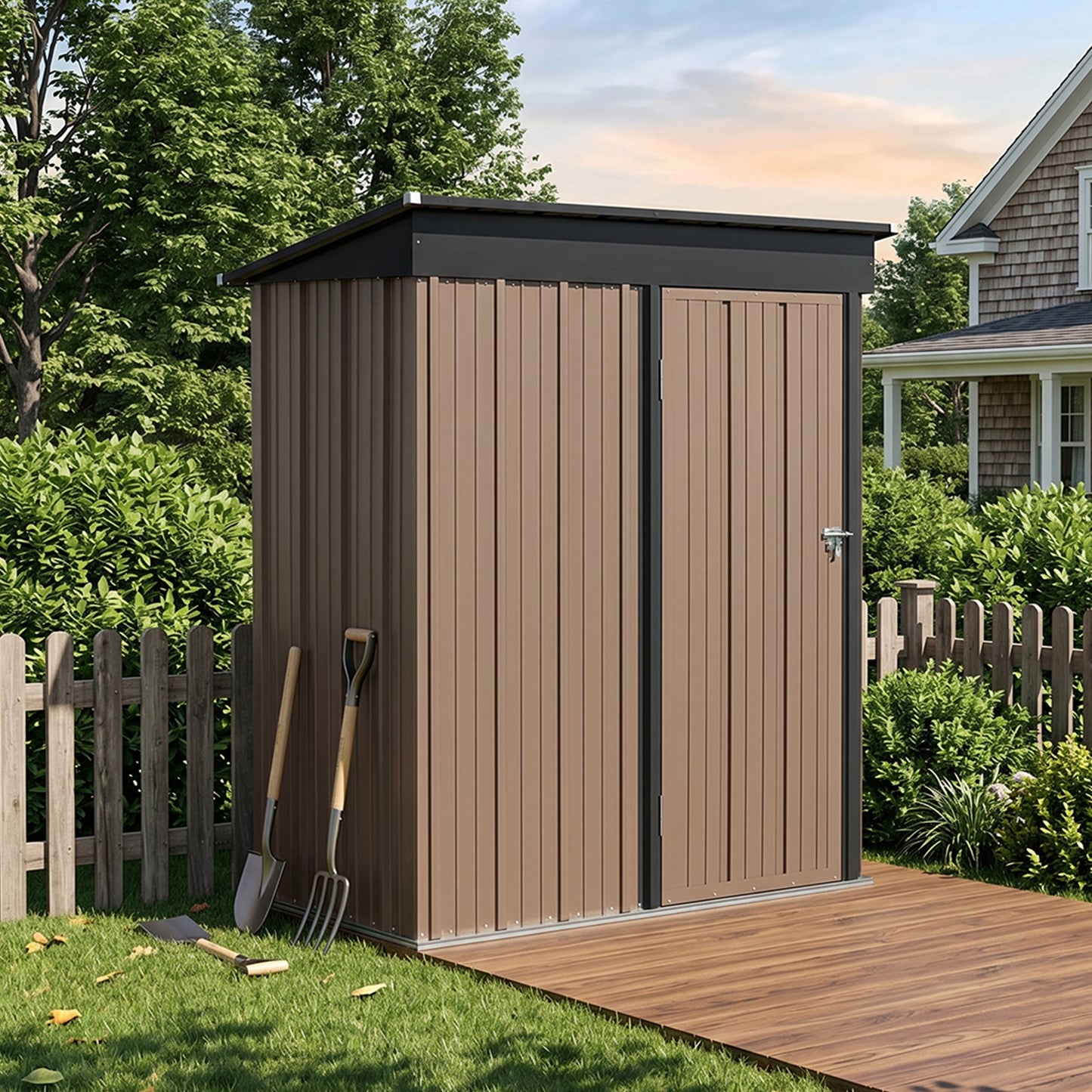 3x5 FT Outdoor Metal Garden Storage Shed