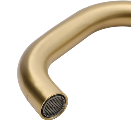 Gold Arc Single-Handle Faucet with Swivel Spout