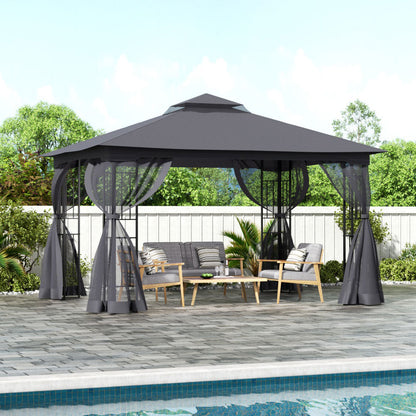 Waterproof Retractable Iron Pergola Canopy Tent and Mesh Screens