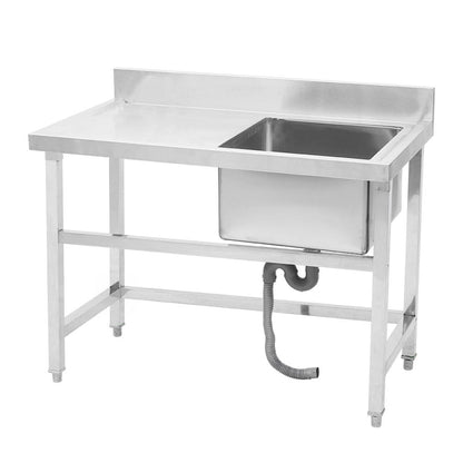 Commercial Stainless Steel Kitchen Single Bowl Sink