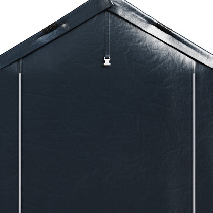 Dark Grey Outdoor Storage Shelter with Waterproof PE Cover