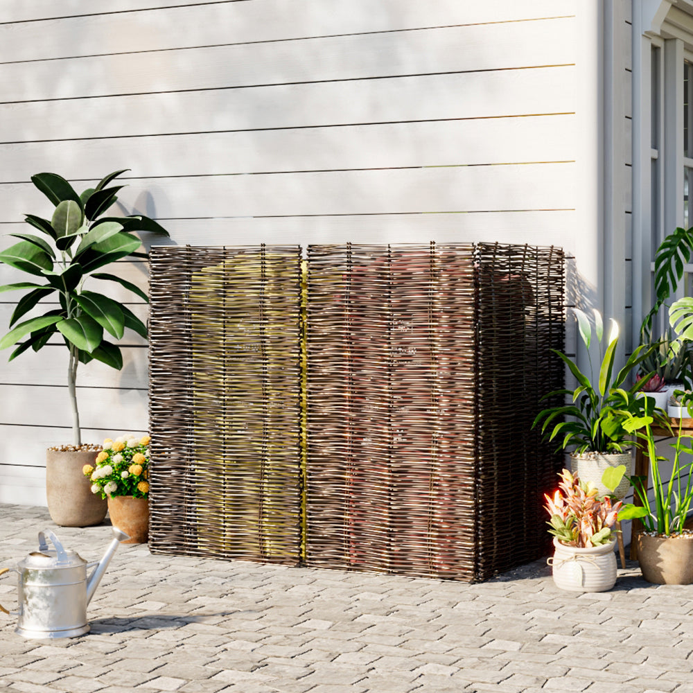 Trash Can Fence Wicker Privacy Fence