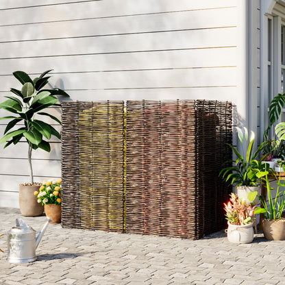 Trash Can Fence Wicker Privacy Fence