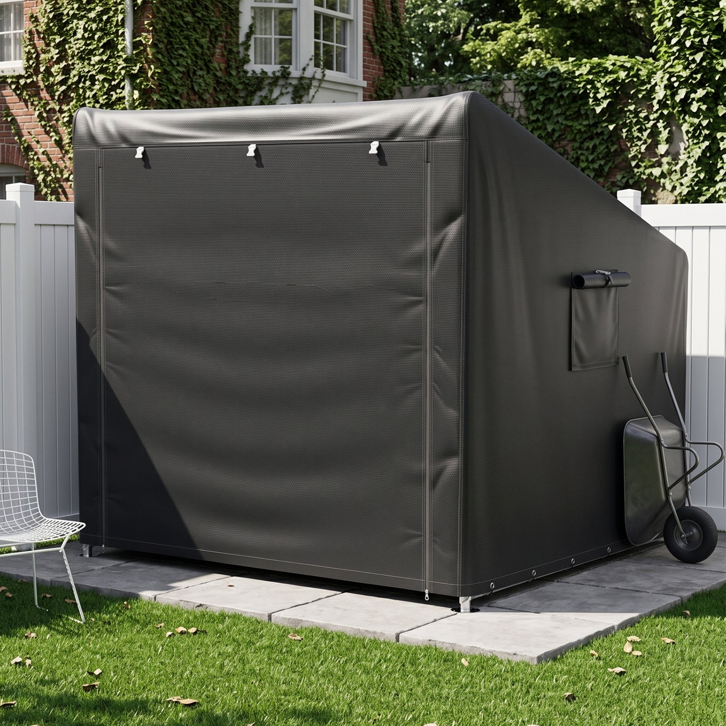 Large Outdoor Bicycle Storage Shed with Waterproof PE Fabric
