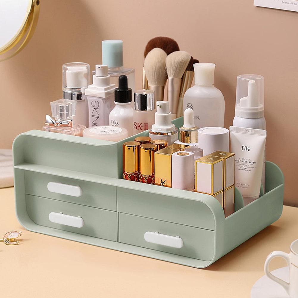 Multifunctional Plastic Desk Organizer with Drawers