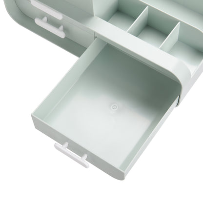 Multifunctional Plastic Desk Organizer with Drawers