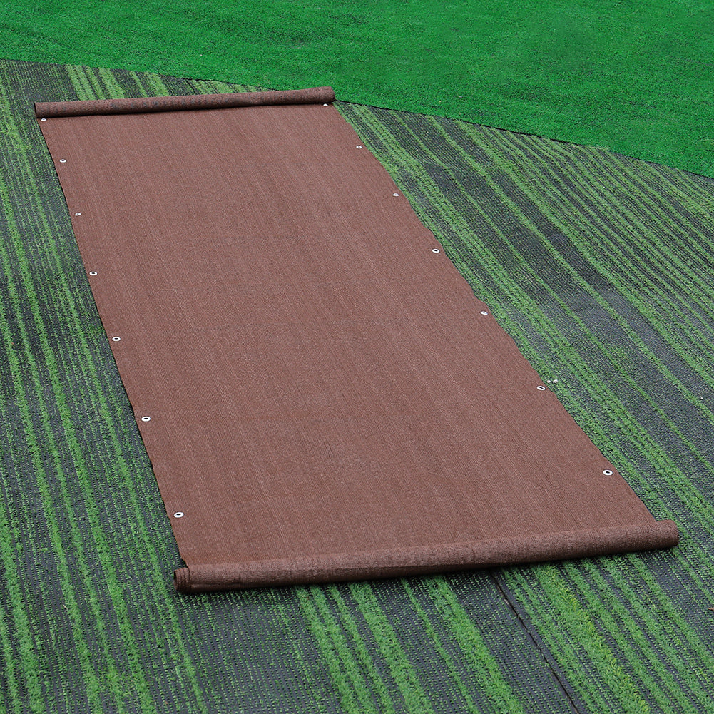 Brown Garden Privacy Shade Net Wall Screening Balcony Windbreak Fence