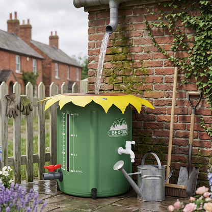 50L Collapsible Rain Barrel with Spigot & Overflow