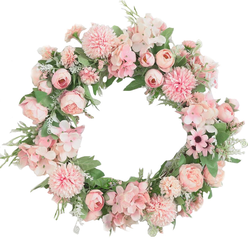 Spring Artificial Peony Wreath Mixed Flowers for Wedding Decor