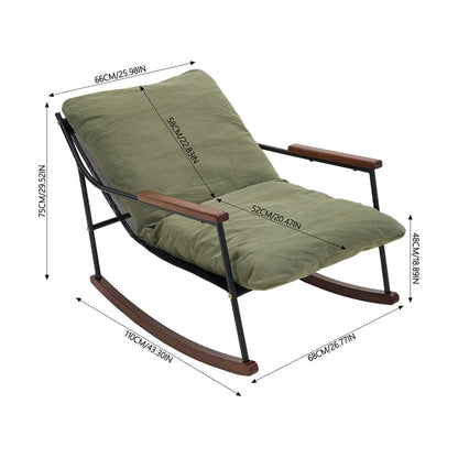 Green Rocking Chair with Cushion