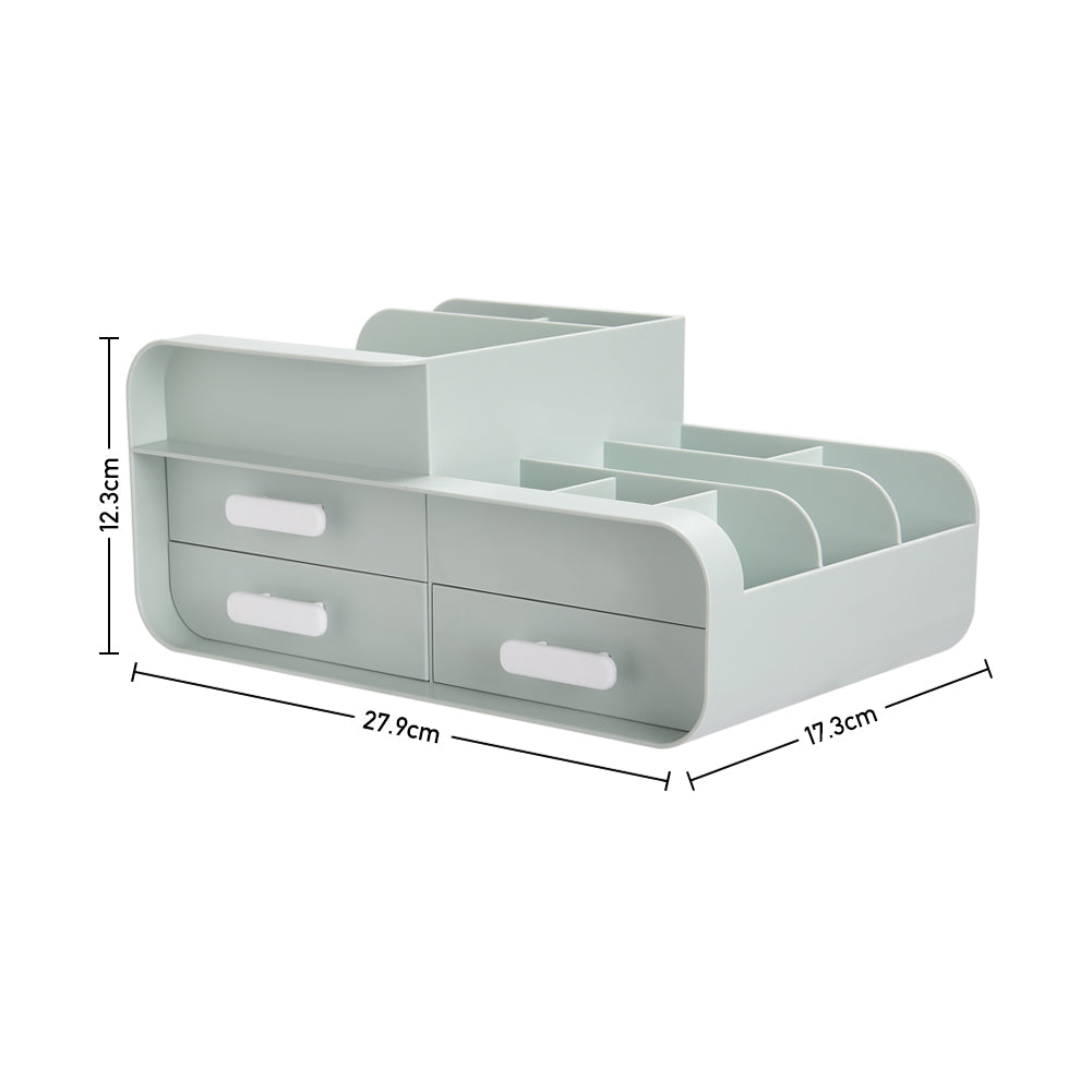 Multifunctional Plastic Desk Organizer with Drawers
