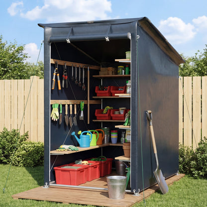 Outdoor Garden Storage Shelter with Roll-Up Zipper Door