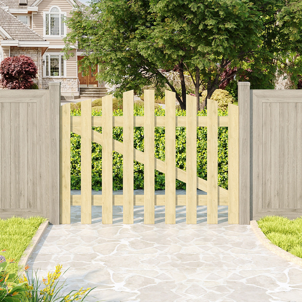 120x90cm Outdoor Wooden Garden Gate Fence Door