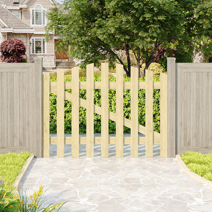 120x90cm Outdoor Wooden Garden Gate Fence Door