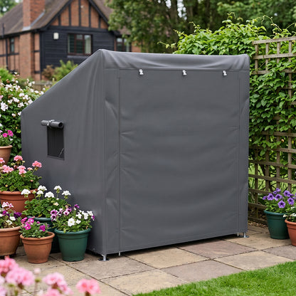 Compact Outdoor Bicycle Storage Shed with Waterproof PE Fabric
