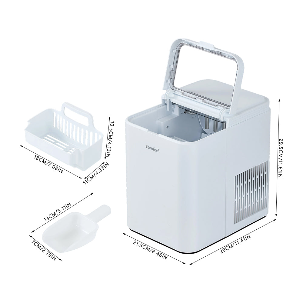 Ice Maker Machine with Ice Scoop & Basket