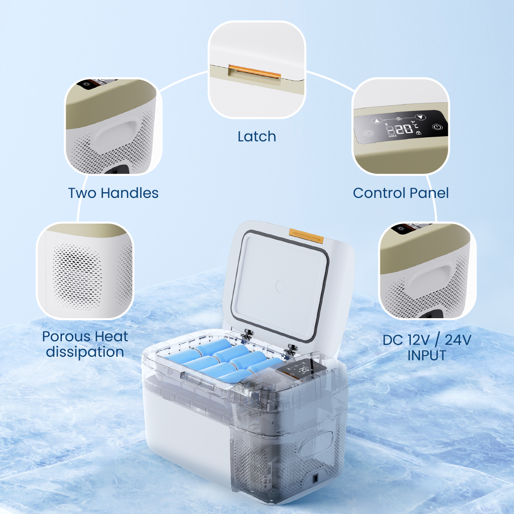 23L Portable Car Refrigerator with Display