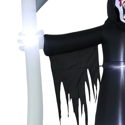 8 FT Halloween Inflatable Grim Reaper with LED Lights