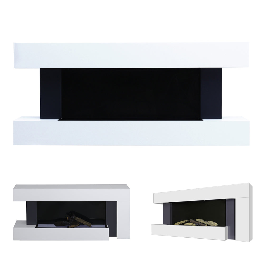 52 Inch C-Frame Freestanding Fireplace Suite