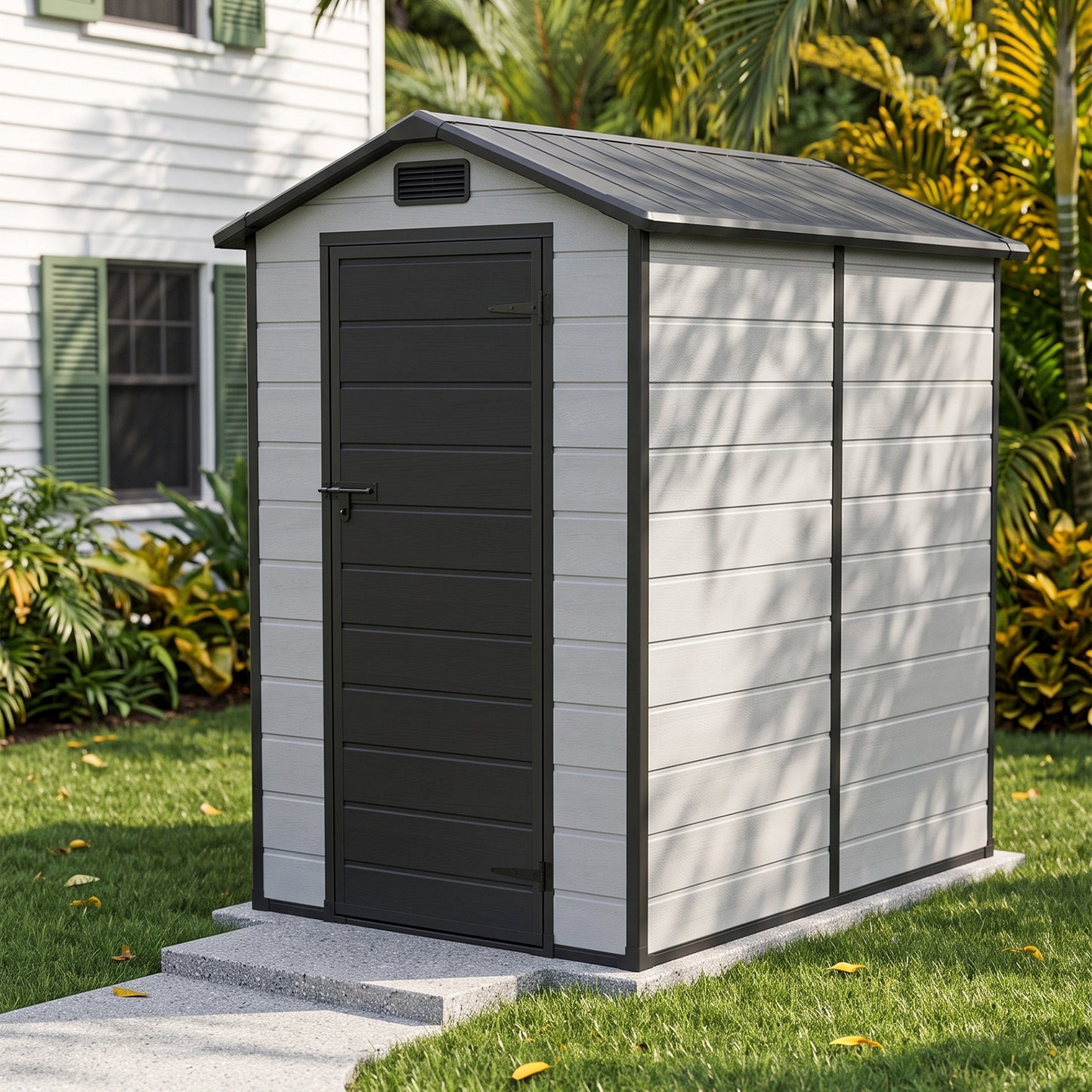 4x6 FT Outdoor Garden Plastic Storage Shed