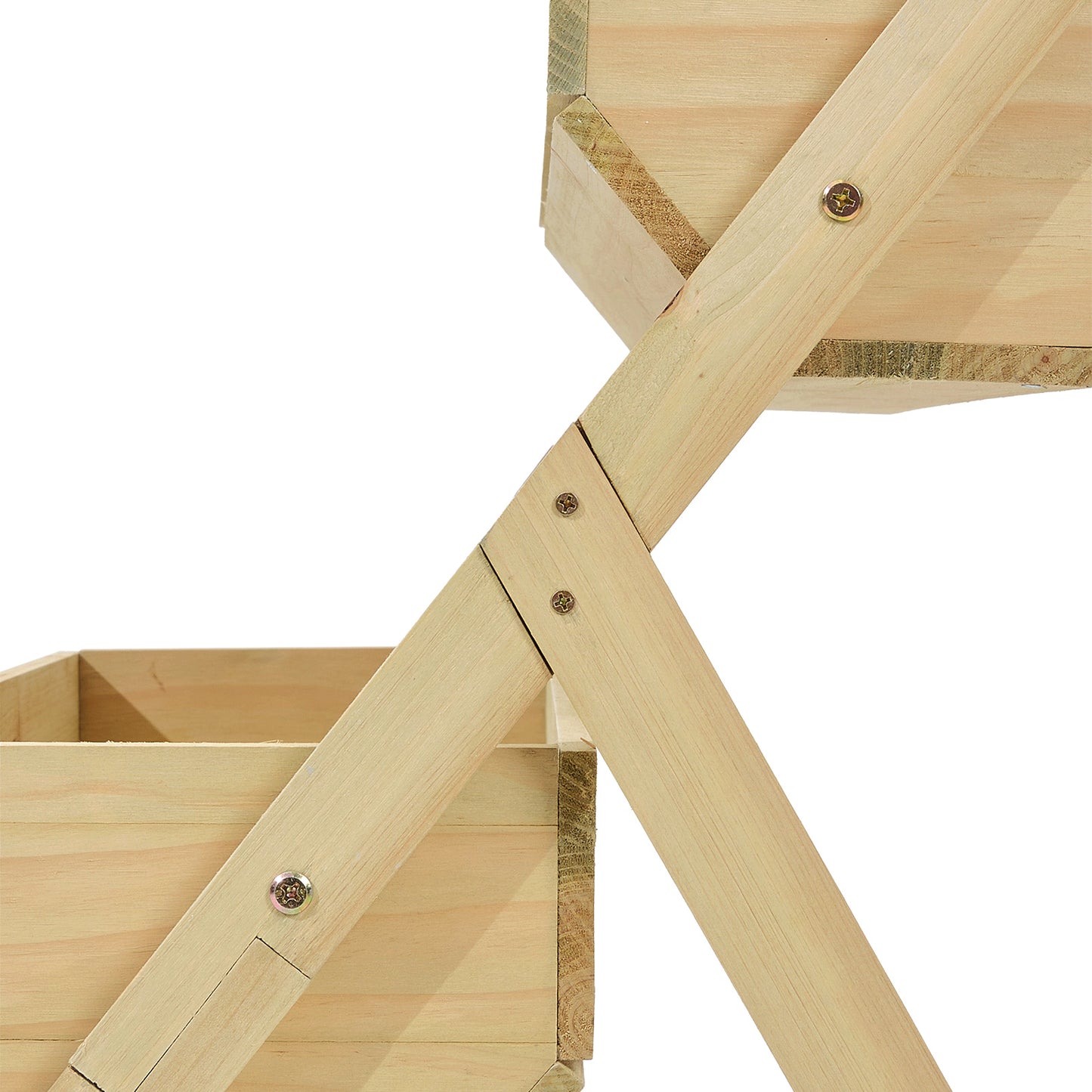 3-Tier Wooden Planter Box with Drainage Holes