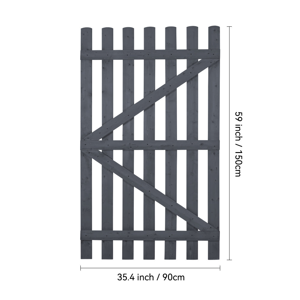 90x150cm Garden Wood Fence Gate with Latch