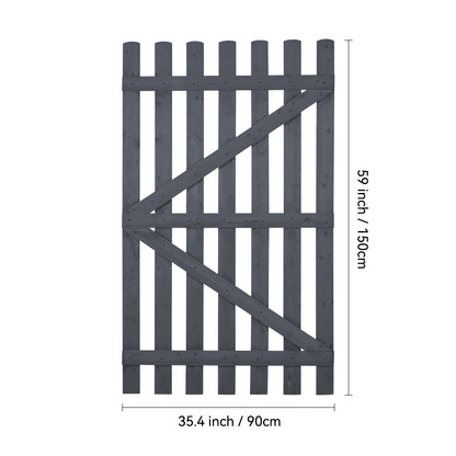 90x150cm Garden Wood Fence Gate with Latch